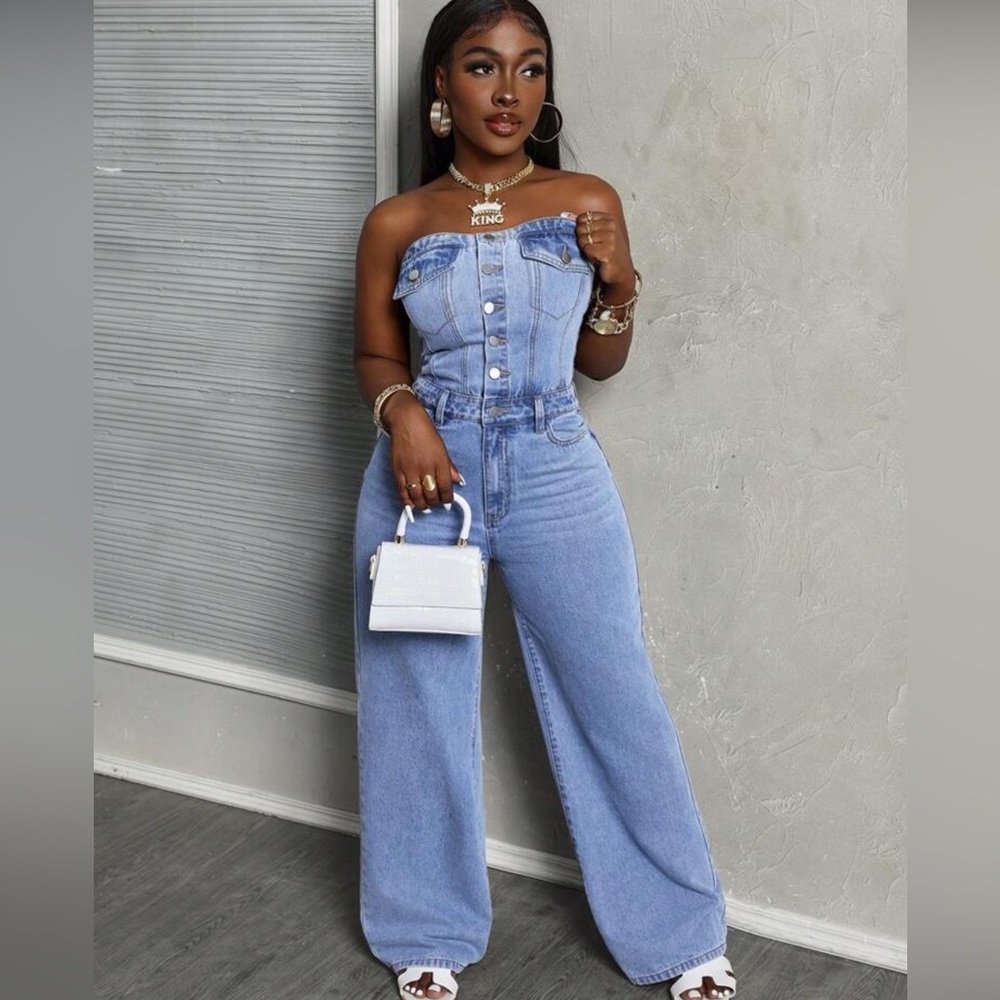 Stylish Blue Denim Jumpsuit